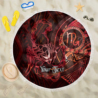 Personalised Polynesia Zodiac Scorpio Beach Blanket Galaxy Polynesian Pattern Chest Tattoo Style