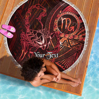 Personalised Polynesia Zodiac Scorpio Beach Blanket Galaxy Polynesian Pattern Chest Tattoo Style
