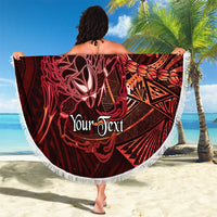 Personalised Polynesia Zodiac Scorpio Beach Blanket Galaxy Polynesian Pattern Chest Tattoo Style
