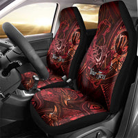 Personalised Polynesia Zodiac Scorpio Car Seat Cover Galaxy Polynesian Pattern Chest Tattoo Style