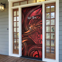 Personalised Polynesia Zodiac Scorpio Door Cover Galaxy Polynesian Pattern Chest Tattoo Style