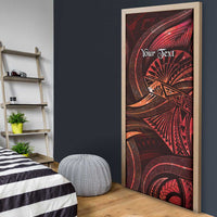 Personalised Polynesia Zodiac Scorpio Door Cover Galaxy Polynesian Pattern Chest Tattoo Style