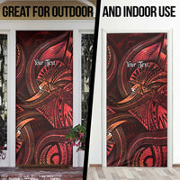 Personalised Polynesia Zodiac Scorpio Door Cover Galaxy Polynesian Pattern Chest Tattoo Style