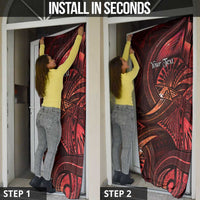 Personalised Polynesia Zodiac Scorpio Door Cover Galaxy Polynesian Pattern Chest Tattoo Style