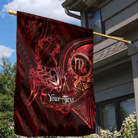 Personalised Polynesia Zodiac Scorpio Garden Flag Galaxy Polynesian Pattern Chest Tattoo Style LT14 - Polynesian Pride