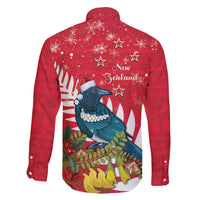 New Zealand Christmas In July Family Matching Short Sleeve Bodycon Dress and Hawaiian Shirt Tui Bird With Kowhai Meri Kirihimete LT14 - Polynesian Pride