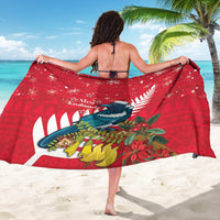 New Zealand Christmas In July Sarong Tui Bird With Kowhai Meri Kirihimete