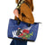 New Zealand Christmas In July Leather Tote Bag Fiordland Penguin With Pohutukawa Flower