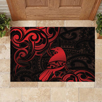 New Zealand Tui Bird Rubber Doormat Aotearoa Maori Pattern - Red LT14 - Polynesian Pride