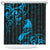 New Zealand Tui Bird Shower Curtain Aotearoa Maori Pattern - Blue