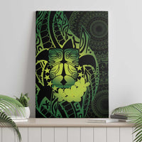 Kia Orana Kuki Airani Canvas Wall Art Cook Islands Tangaroa God Tatau Green