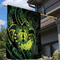 Kia Orana Kuki Airani Garden Flag Cook Islands Tangaroa God Tatau Green
