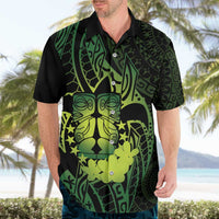 Kia Orana Kuki Airani Hawaiian Shirt Cook Islands Tangaroa God Tatau Green