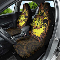 Kia Orana Kuki Airani Car Seat Cover Cook Islands Tangaroa God Tatau Gold