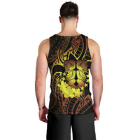 Kia Orana Kuki Airani Men Tank Top Cook Islands Tangaroa God Tatau Gold