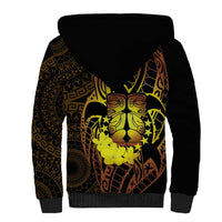 Kia Orana Kuki Airani Sherpa Hoodie Cook Islands Tangaroa God Tatau Gold