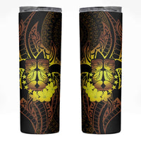 Kia Orana Kuki Airani Skinny Tumbler Cook Islands Tangaroa God Tatau Gold