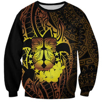 Kia Orana Kuki Airani Sweatshirt Cook Islands Tangaroa God Tatau Gold