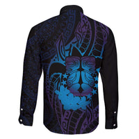 Kia Orana Kuki Airani Family Matching Puletasi and Hawaiian Shirt Cook Islands Tangaroa God Tatau Purple