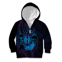 Kia Orana Kuki Airani Kid Hoodie Cook Islands Tangaroa God Tatau Purple
