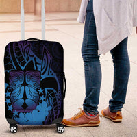 Kia Orana Kuki Airani Luggage Cover Cook Islands Tangaroa God Tatau Purple