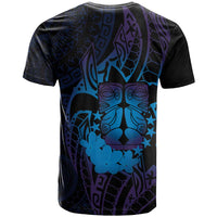 Kia Orana Kuki Airani T Shirt Cook Islands Tangaroa God Tatau Purple