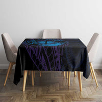 Kia Orana Kuki Airani Tablecloth Cook Islands Tangaroa God Tatau Purple