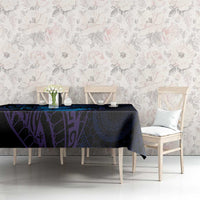 Kia Orana Kuki Airani Tablecloth Cook Islands Tangaroa God Tatau Purple