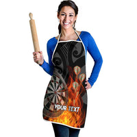 Personalised Aotearoa Darts Apron Maori Koru Flaming Dartboard - Polynesian Pride