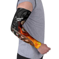 Personalised Aotearoa Darts Arm Sleeves Maori Koru Flaming Dartboard - Polynesian Pride