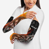 Personalised Aotearoa Darts Arm Sleeves Maori Koru Flaming Dartboard - Polynesian Pride