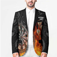 Personalised Aotearoa Darts Blazer Maori Koru Flaming Dartboard - Polynesian Pride