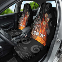 Personalised Aotearoa Darts Car Seat Cover Maori Koru Flaming Dartboard