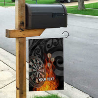 Personalised Aotearoa Darts Garden Flag Maori Koru Flaming Dartboard