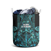 Maori Language Week Laundry Basket Kia Mau Ki To Ukaipo Paua Shell Color LT14 - Polynesian Pride
