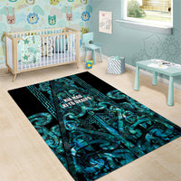 Maori Language Week Area Rug Kia Mau Ki To Ukaipo Paua Shell Color LT14 - Polynesian Pride