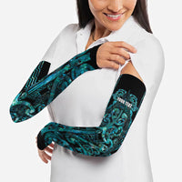 Maori Language Week Personalised Arm Sleeves Kia Mau Ki To Ukaipo Paua Shell Color LT14 - Polynesian Pride