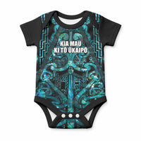 Maori Language Week Personalised Baby Onesie Kia Mau Ki To Ukaipo Paua Shell Color