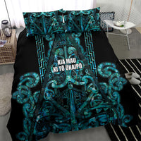 Maori Language Week Bedding Set Kia Mau Ki To Ukaipo Paua Shell Color LT14 - Polynesian Pride