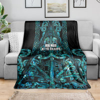 Maori Language Week Blanket Kia Mau Ki To Ukaipo Paua Shell Color LT14 - Polynesian Pride