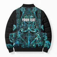 Maori Language Week Personalised Bomber Puffer Jacket Kia Mau Ki To Ukaipo Paua Shell Color LT14 - Polynesian Pride