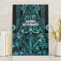 Maori Language Week Canvas Wall Art Kia Mau Ki To Ukaipo Paua Shell Color LT14 Without Frame Turquoise - Polynesian Pride