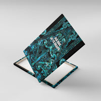 Maori Language Week Canvas Wall Art Kia Mau Ki To Ukaipo Paua Shell Color LT14 With Frame Turquoise - Polynesian Pride