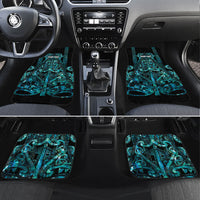 Maori Language Week Personalised Car Mats Kia Mau Ki To Ukaipo Paua Shell Color LT14 Set 4pcs Turquoise - Polynesian Pride