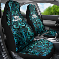 Maori Language Week Car Seat Cover Kia Mau Ki To Ukaipo Paua Shell Color LT14 - Polynesian Pride