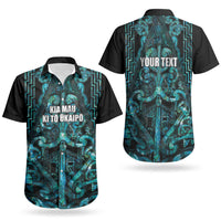 Maori Language Week Personalised Couples Matching Mermaid Dress and Hawaiian Shirt Kia Mau Ki To Ukaipo Paua Shell Color LT14 - Polynesian Pride