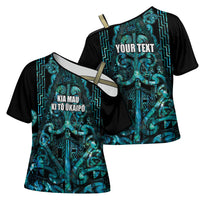 Maori Language Week Personalised Cross Shoulder Shirt Kia Mau Ki To Ukaipo Paua Shell Color LT14 - Polynesian Pride
