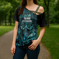 Maori Language Week Personalised Cross Shoulder Shirt Kia Mau Ki To Ukaipo Paua Shell Color LT14 - Polynesian Pride