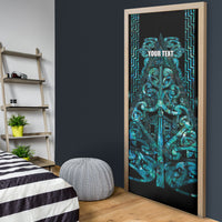 Maori Language Week Personalised Door Cover Kia Mau Ki To Ukaipo Paua Shell Color LT14 - Polynesian Pride