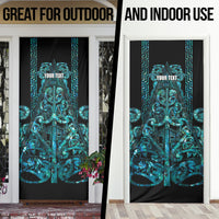 Maori Language Week Personalised Door Cover Kia Mau Ki To Ukaipo Paua Shell Color LT14 - Polynesian Pride